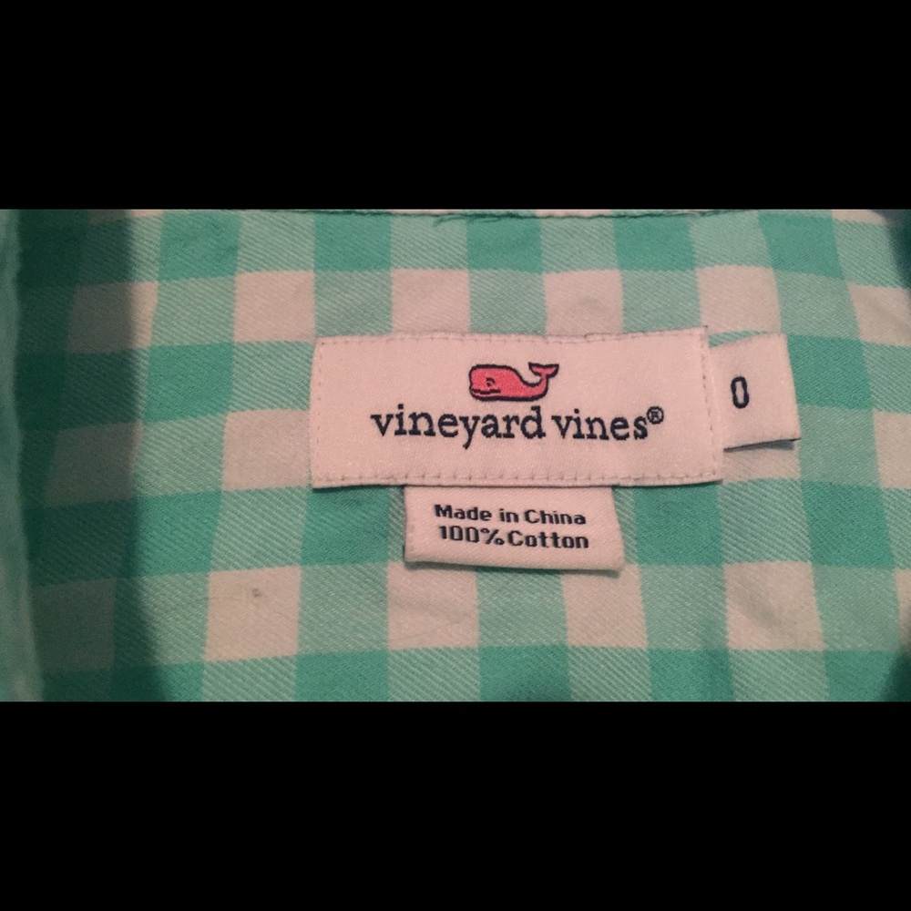 Vineyard Vines Mint Gingham Button Down - image 4